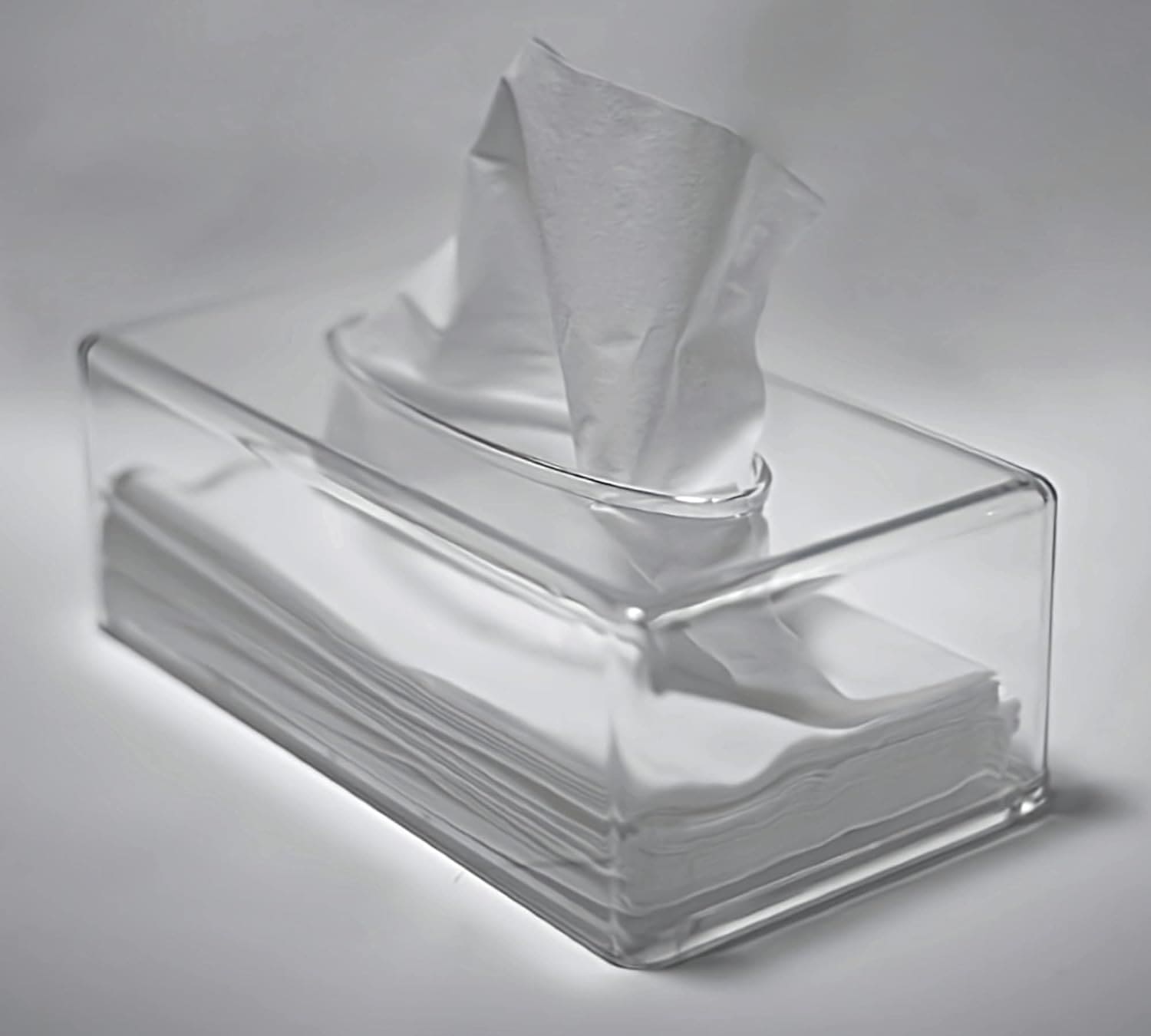 Rectangular Acrylic Tissue Box, Transparent Handkerchief Box, Tissue Box with Storage, Elegant Clear Acrylic Napkin Box Rectangular Acrylic Tissue Box, Transparent Handkerchief Box, Tissue Box with Storage, Elegant Clear Acrylic Napkin Box
